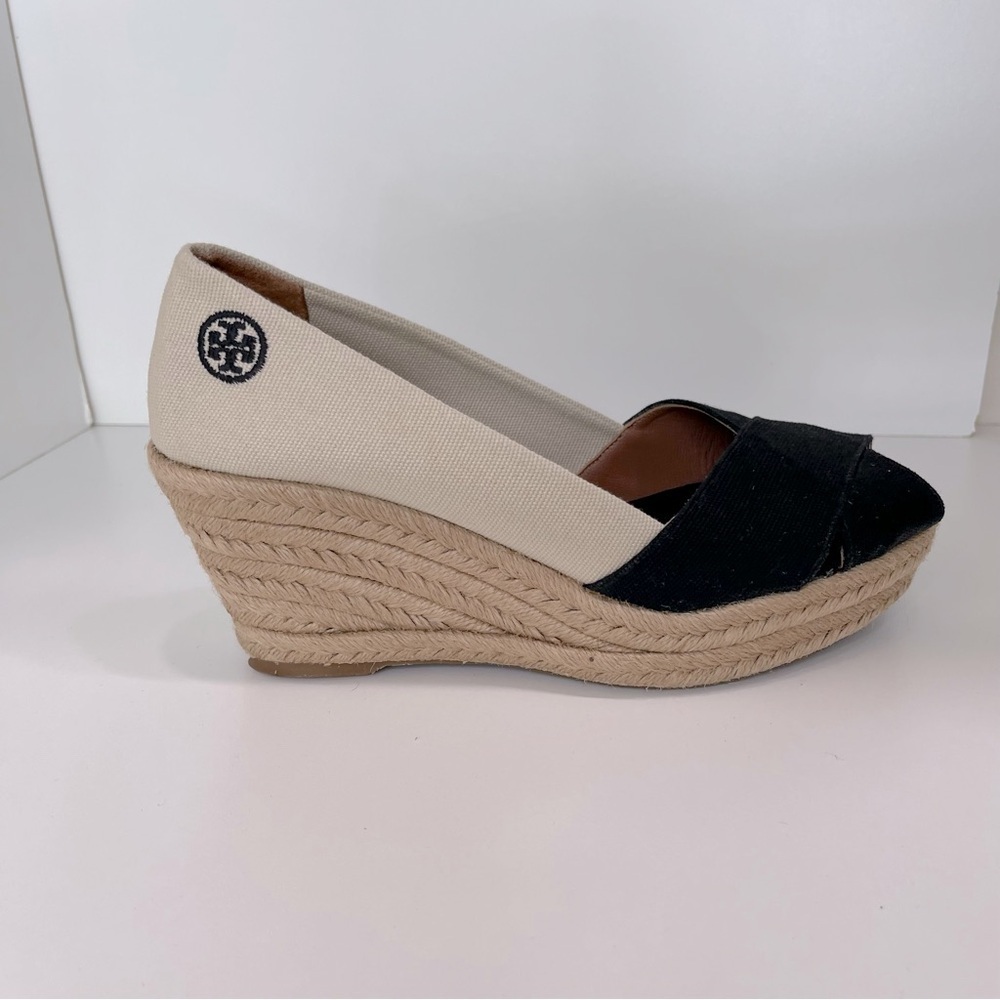 TORY BURCH Filipa Wedge Espadrilles Size 9.5 wedding guest resort wear - Picture 8 of 13